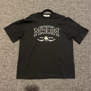 MSGM BLACK NEW COLLEGE T-SHIRT SIZE L Women’s
